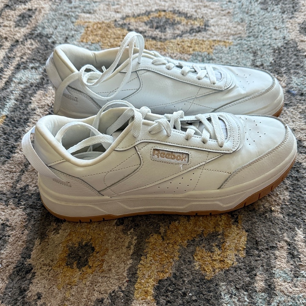 Reebok Women's White and Tan Sneakers